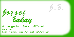 jozsef bakay business card